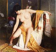 Julius L.Stewart Nude in an Interior oil on canvas